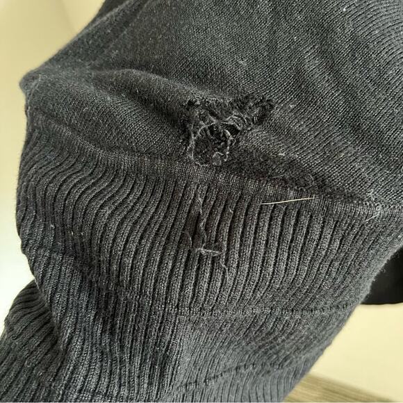 Lululemon Transformation Wrap Black Cozy Longline Sweater Cinched Back FLAWED 4 - Picture 7 of 10